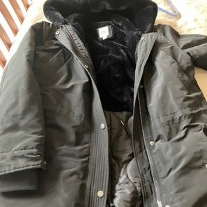 Super warm Gap coat, waterproof, zip and snap front, lined